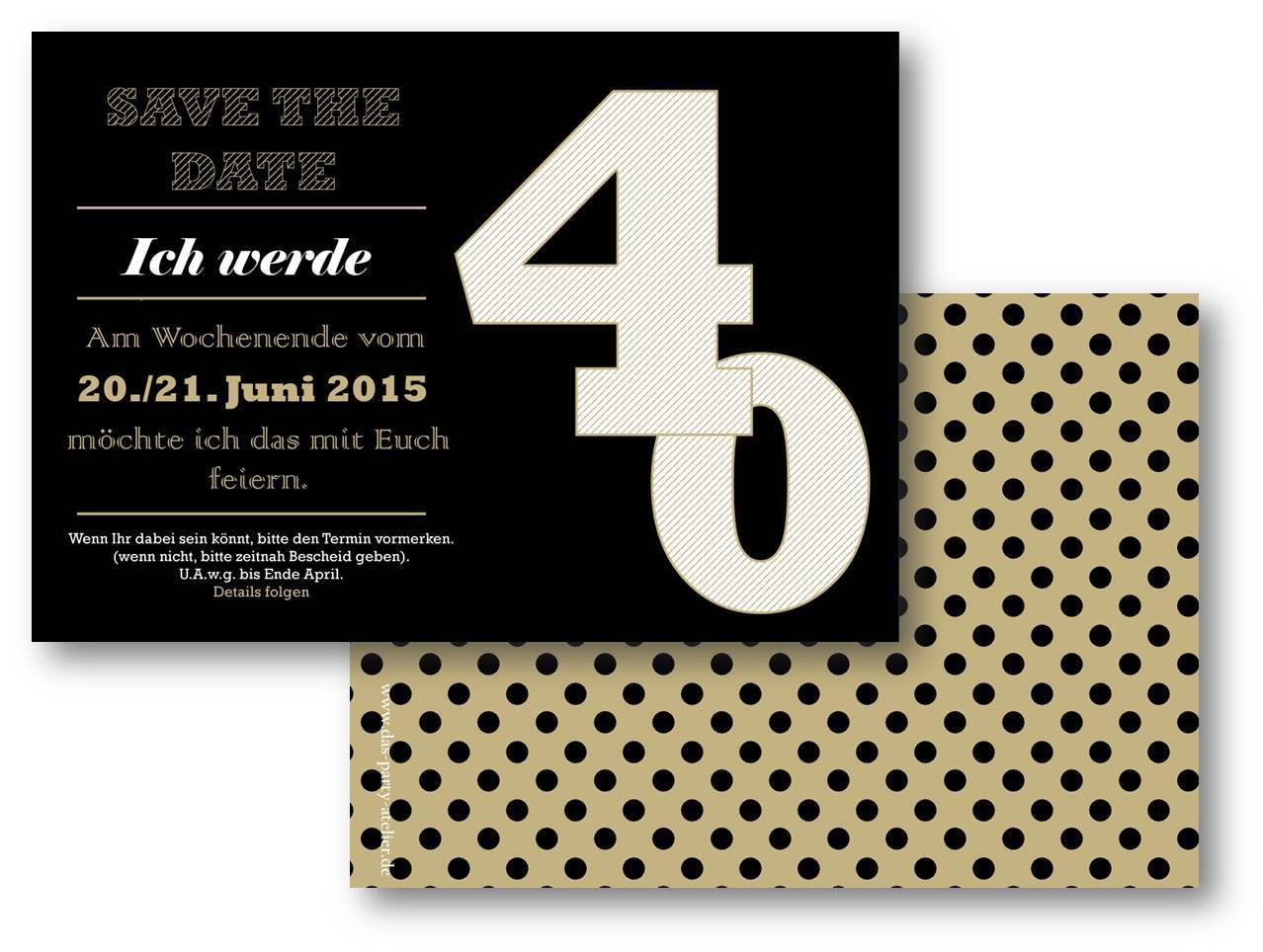 SAVE-THE-DATE Einladungskarte mit Umschlag
