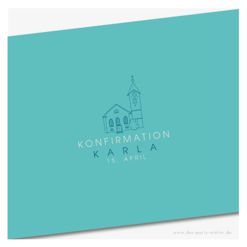 Kommunions-/Konfirmationskarte MEINE KIRCHE modern (mit Umschlag)