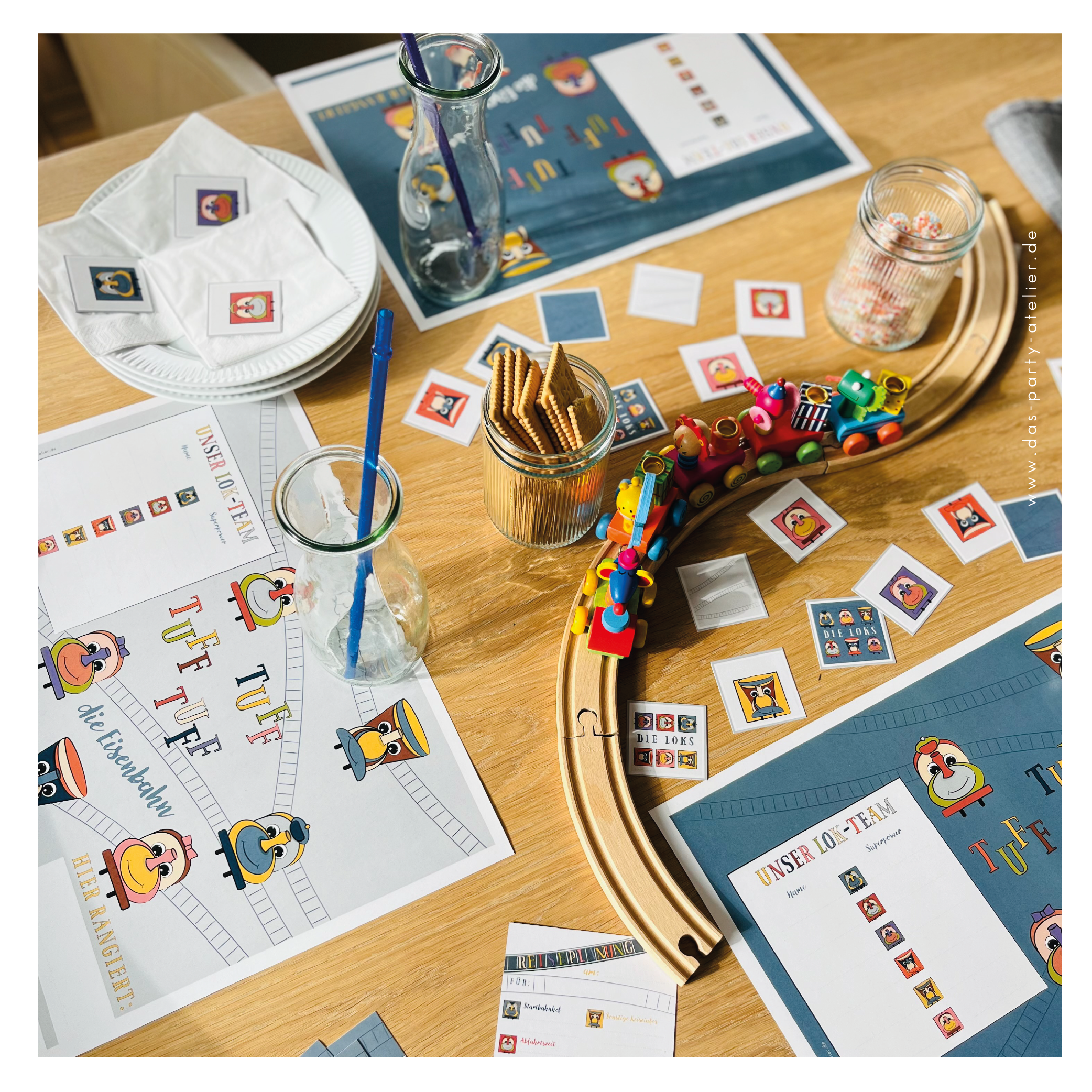 Partyset "EISENBAHN" (mehrteilig, für 7 Personen)