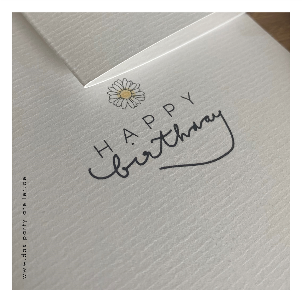 Happy Birthday Grußkartenset modern (5 Stck., versch. Designs)