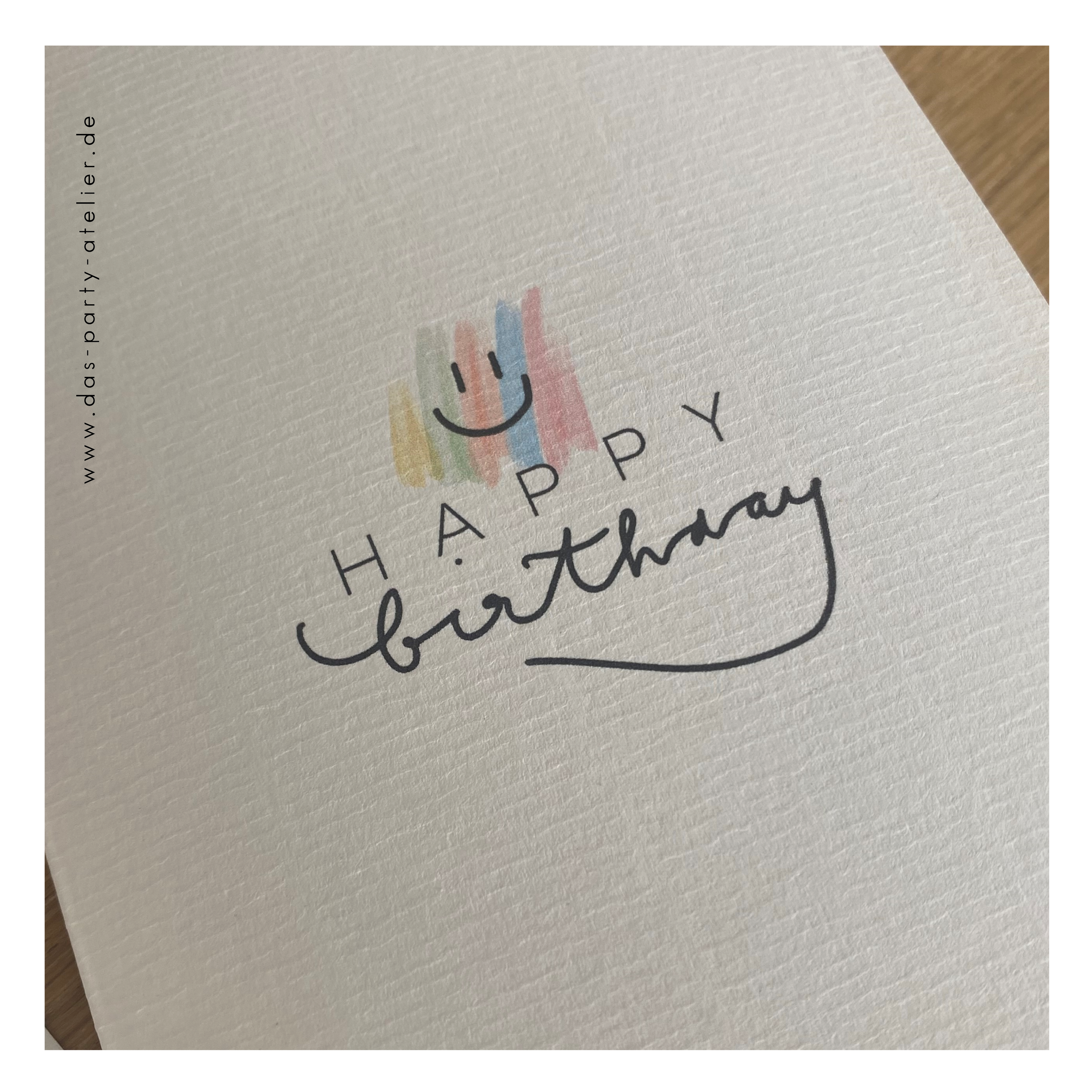 Happy Birthday Grußkartenset modern (5 Stck., versch. Designs)