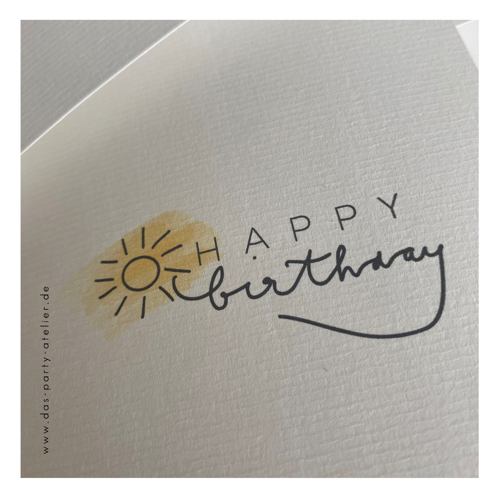 Happy Birthday Grußkartenset modern (5 Stck., versch. Designs)