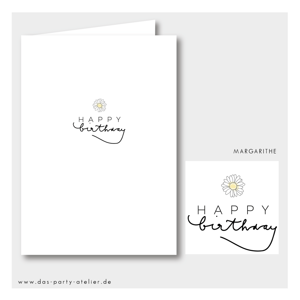 Happy Birthday Grußkartenset modern (5 Stck., versch. Designs)