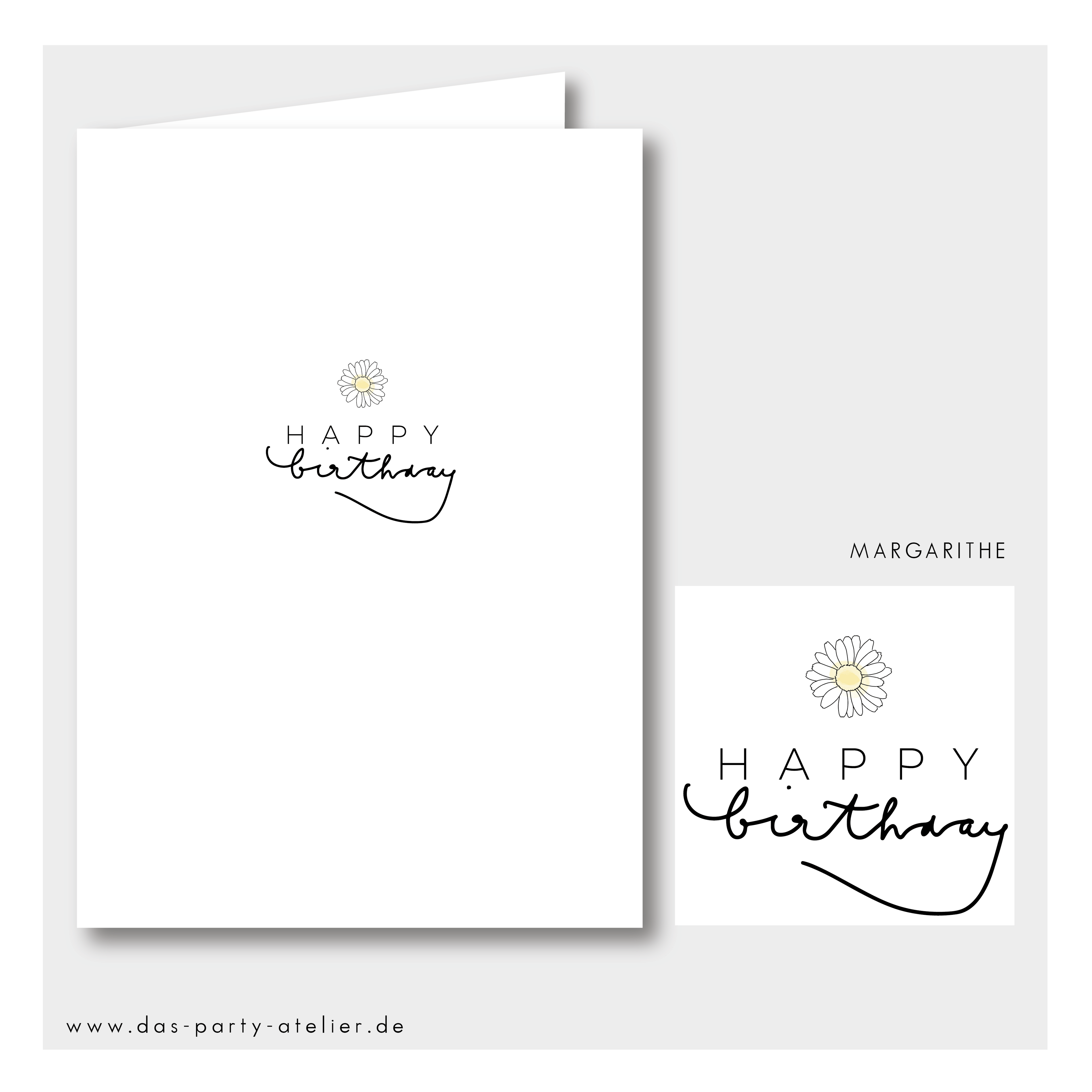 Happy Birthday Grußkartenset modern (5 Stck., versch. Designs)