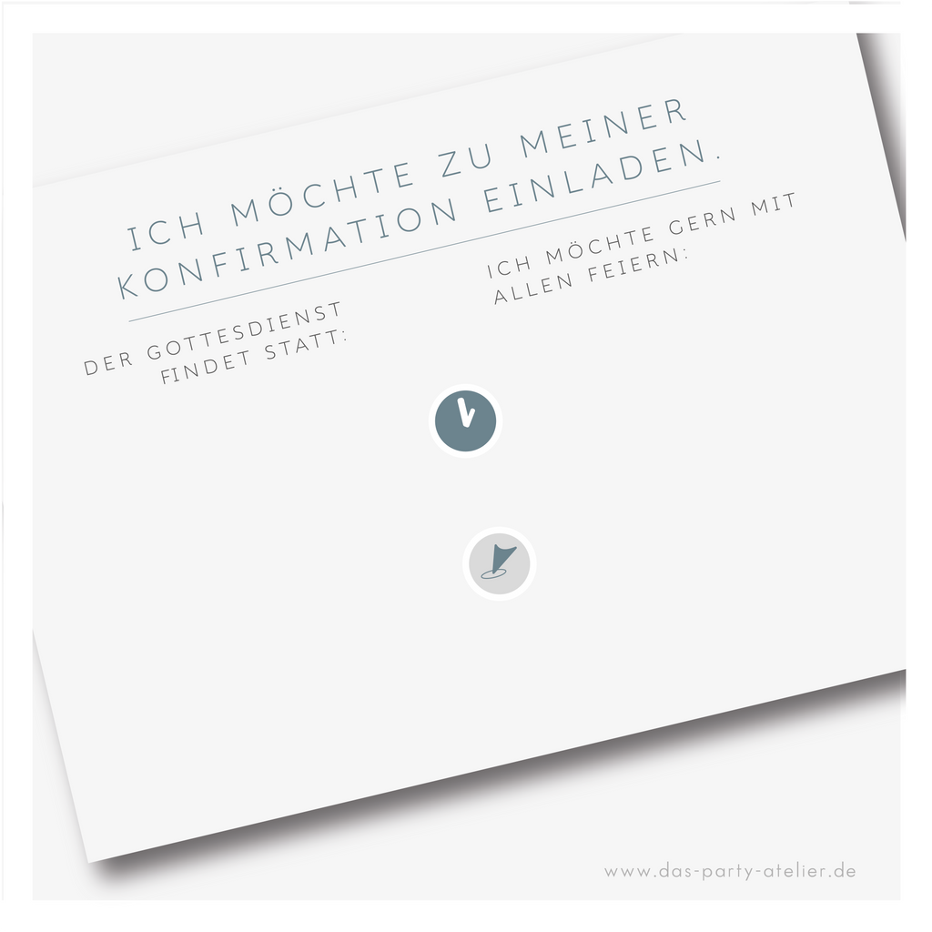 Einladung Kommunion/Konfirmation (zum Selbstausfüllen) - 5er Set