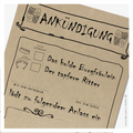 Einladung Kindergeburtstag (6er Pack) RITTER & HELDEN