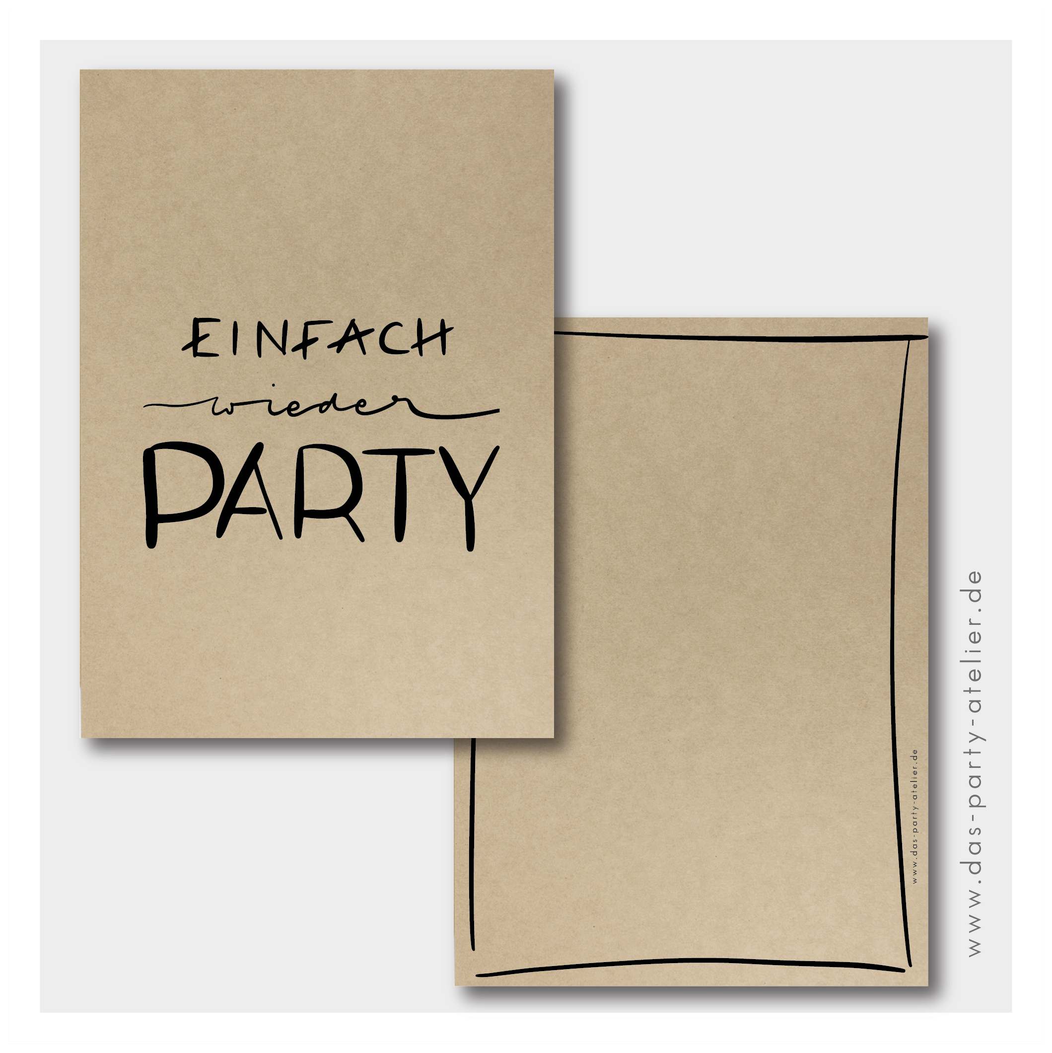 Partyeinladung (6er Pack) EINFACH WIEDER PARTY