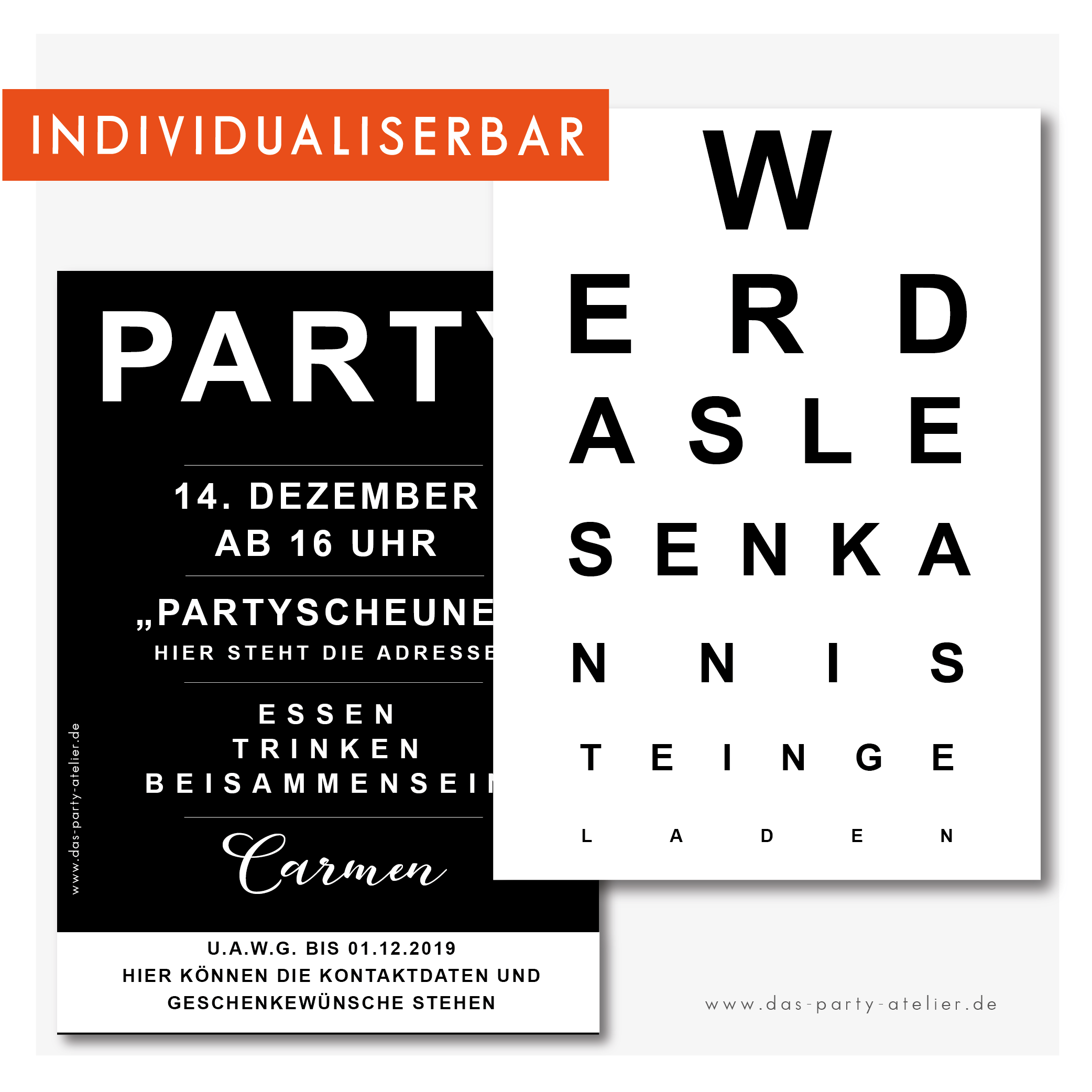 Karte SEHTEST - individualisierbar