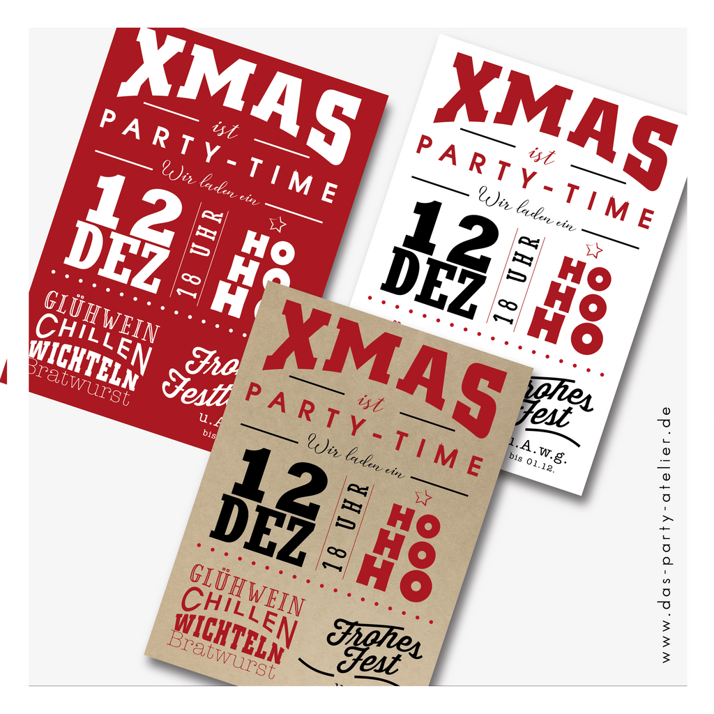 Einladung Weihnachtsparty, individualisierbar