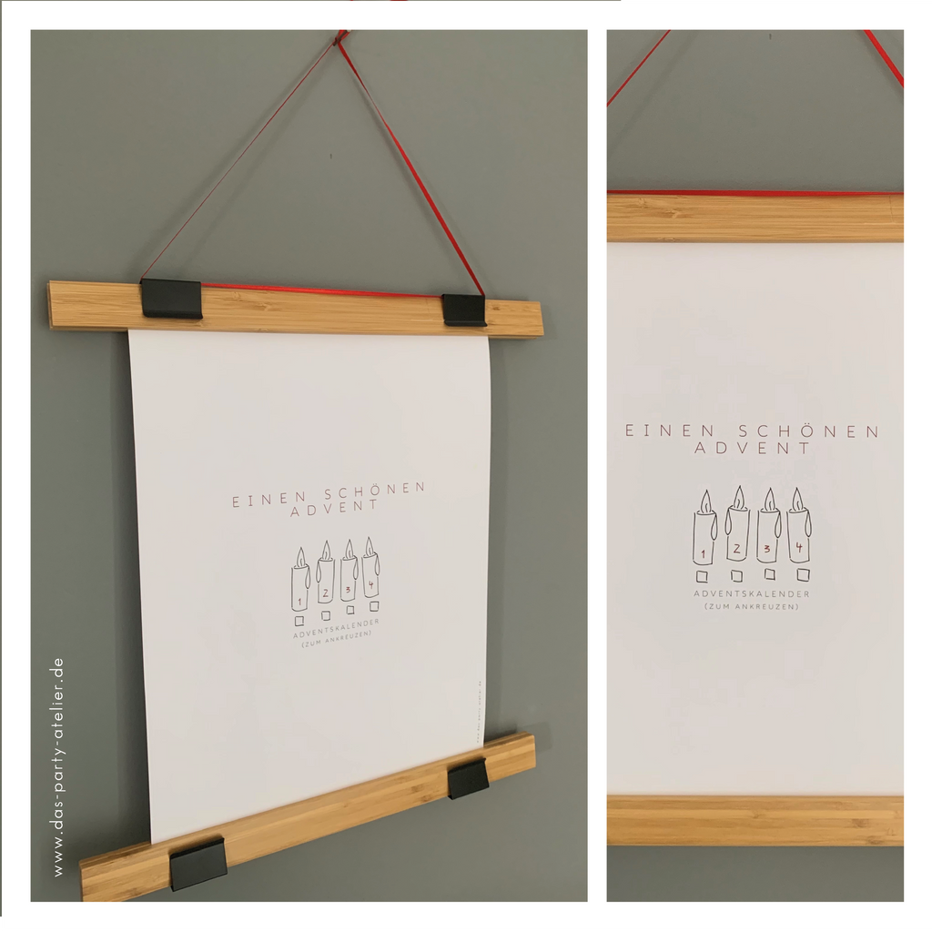 Adventskalenderposter KERZEN zum Ankreuzen