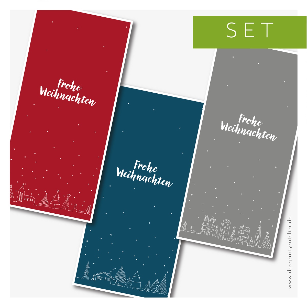 Kartenset "Winterliche Weihnacht"