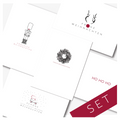 5er Set Weihnachtskarten MODERN MIT HUMOR