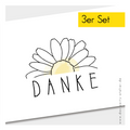 Danksagungskarte MARGARITE GROSS (3er Kartenset)