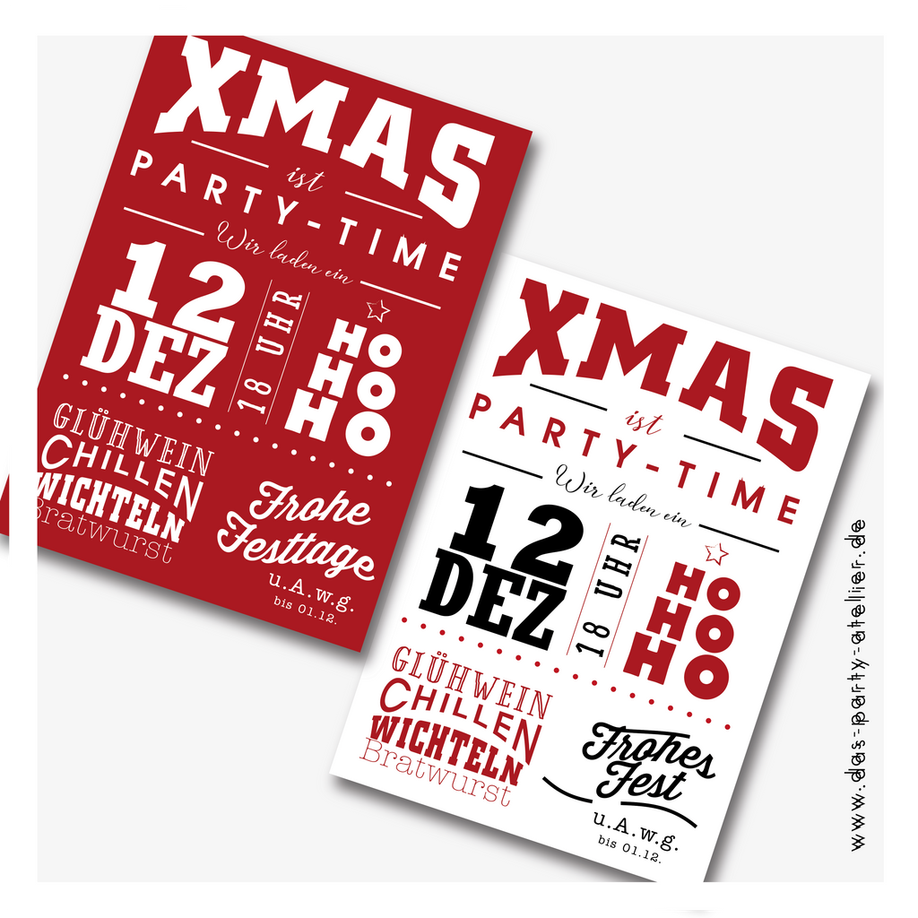 Einladung Weihnachtsparty, individualisierbar