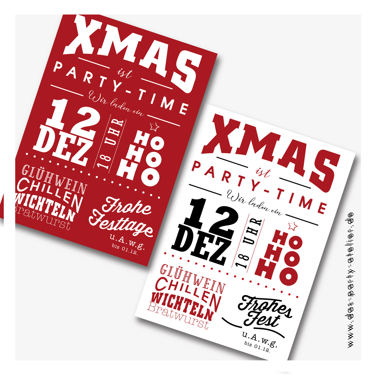 Einladung Weihnachtsparty, individualisierbar