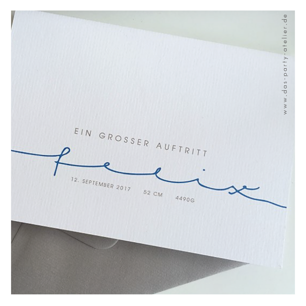 Geburtskarte HANDLETTERING (inkl. Umschlag)