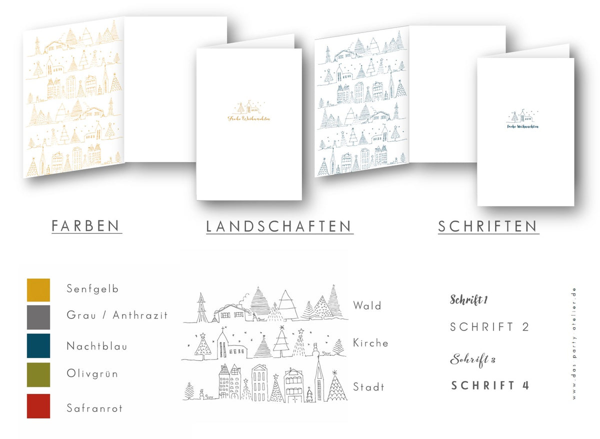 Weihnachtskarte WINTERWONDERLAND I (individualisierbar)