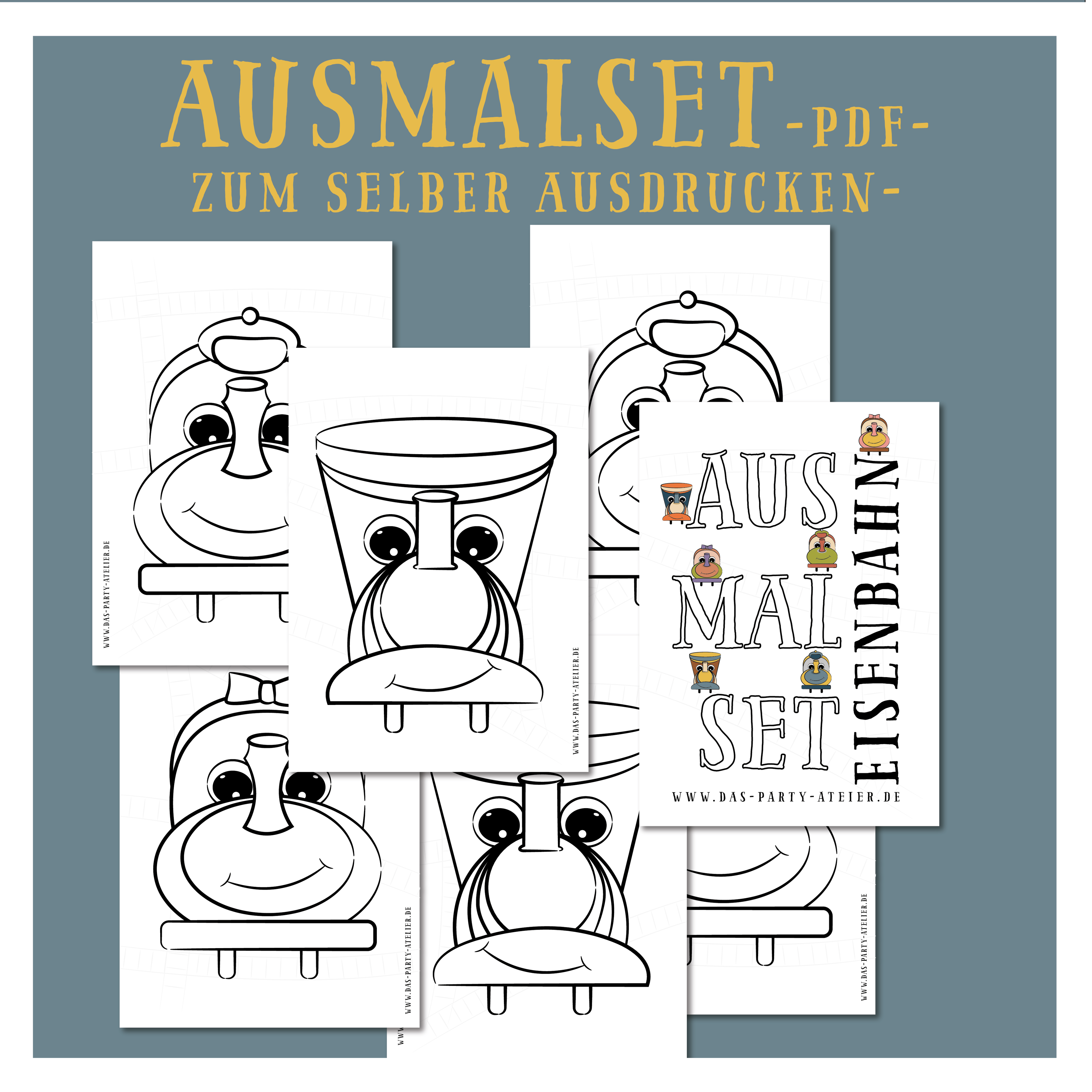 Partyset "EISENBAHN" (mehrteilig, für 7 Personen)