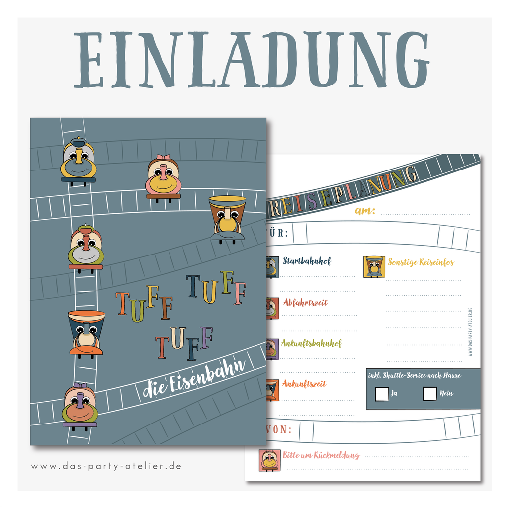 Partyset "EISENBAHN" (mehrteilig, für 7 Personen)