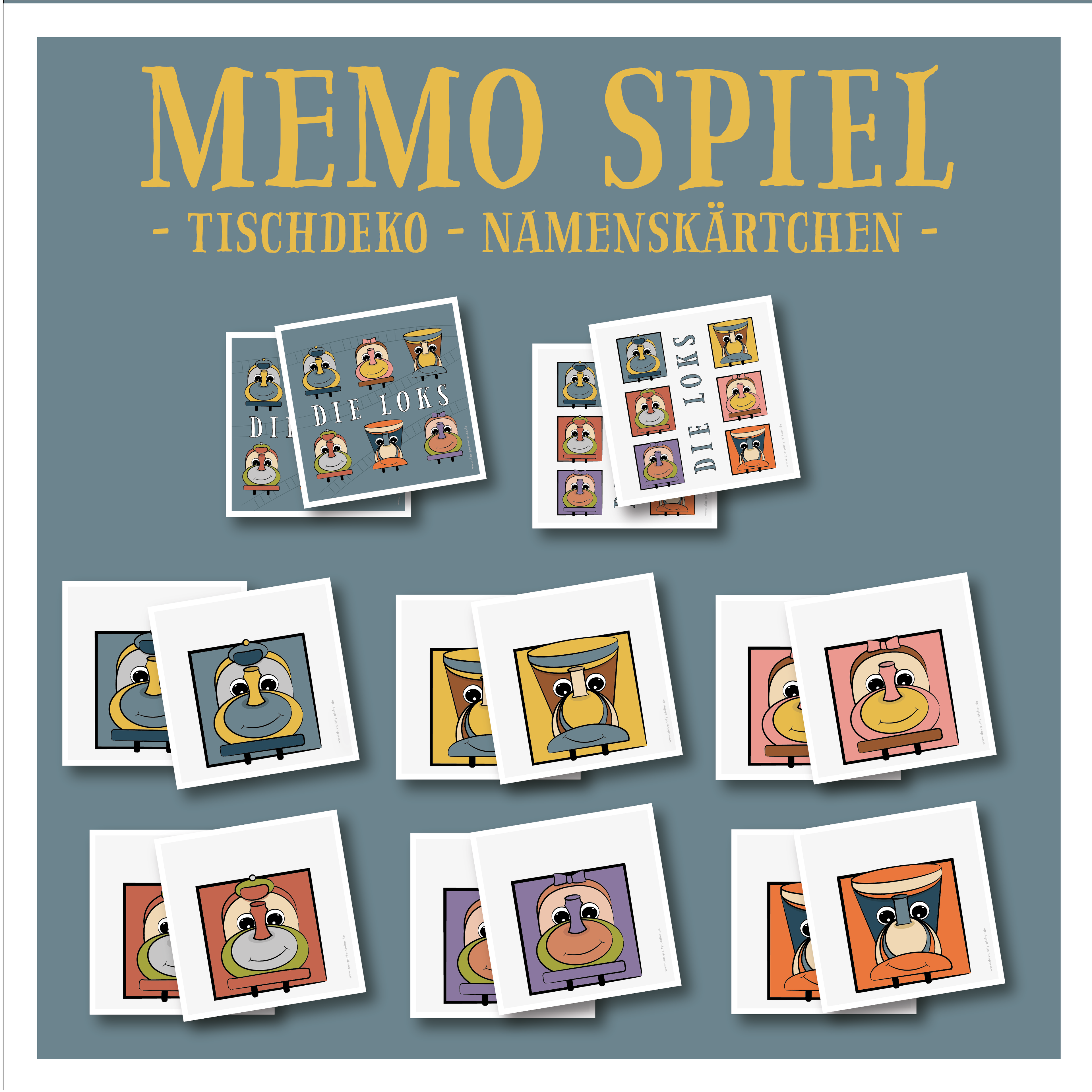 Partyset "EISENBAHN" (mehrteilig, für 7 Personen)