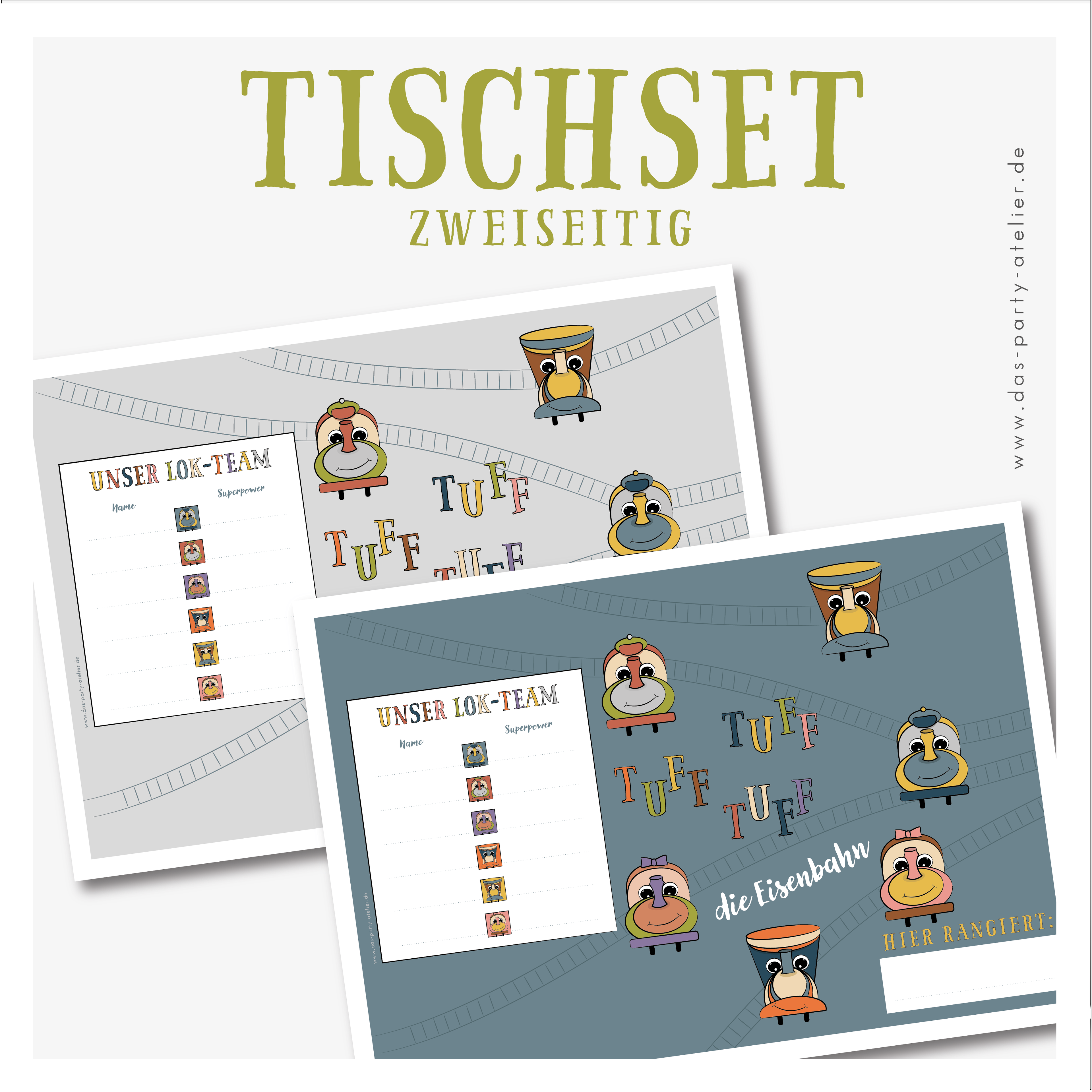 Partyset "EISENBAHN" (mehrteilig, für 7 Personen)