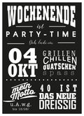 Einladung "Vintage Board" (mit Umschlag), individualisierbar
