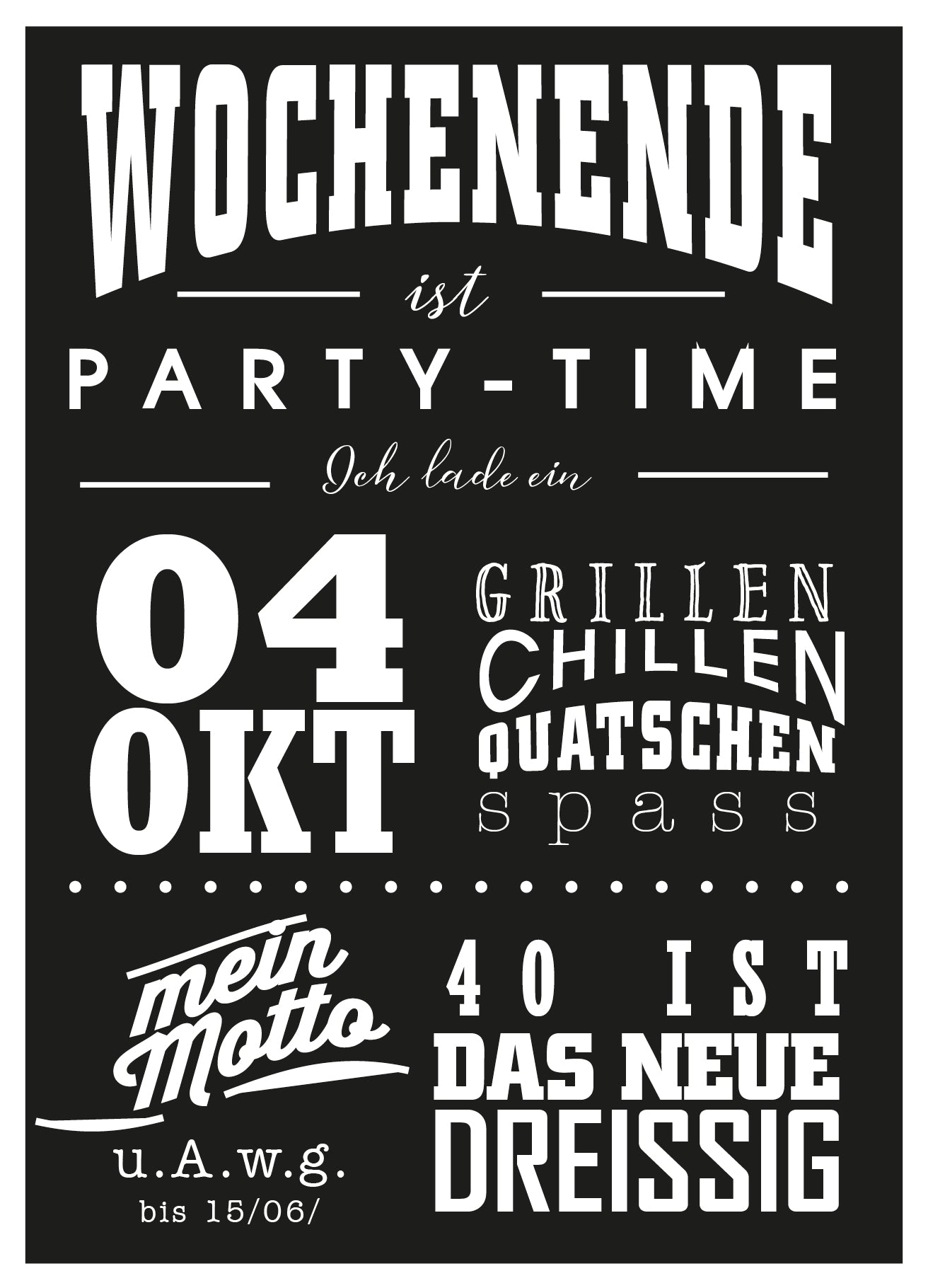 Einladung "Vintage Board" (mit Umschlag), individualisierbar